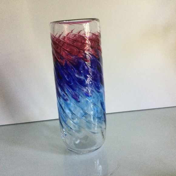 Signed Art Glass Vase - Picture 2 of 10